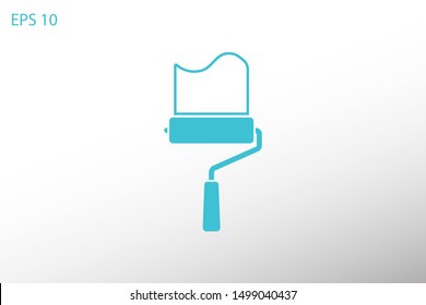 Paint roller icon. Vector web design