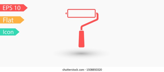 Paint roller icon. Vector web design