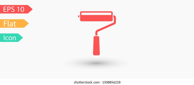 Paint roller icon. Vector web design