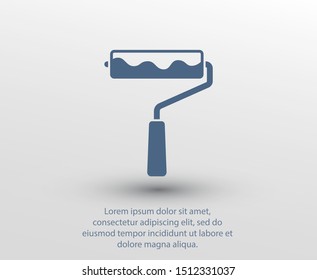 Paint roller icon. Vector web design