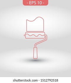Paint roller icon. Vector web design