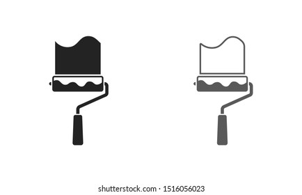 Paint roller icon. Vector web design