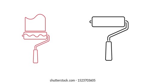Paint roller icon. Vector web design