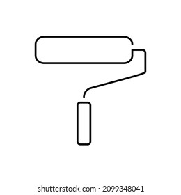 Paint roller icon. Vector web design and roller brush for build