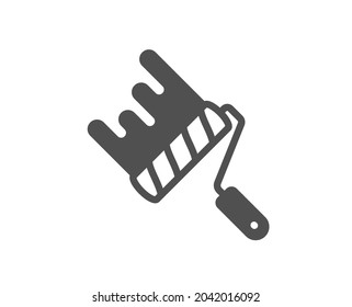 Paint roller icon. Wall roll brush sign. Painter tool symbol. Classic flat style. Quality design element. Simple paint roller icon. Vector