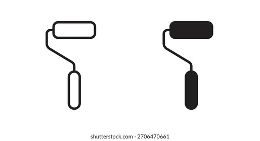 Paint roller icon for websites and mobile minimalistic flat design.