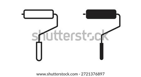 Paint roller icons sign vectors. suitable for web, app, infographic, etc