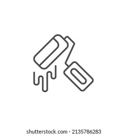paint roller icons  symbol vector elements for infographic web