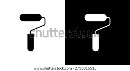 Paint roller icons symbol for web and mobile filled vector isolated