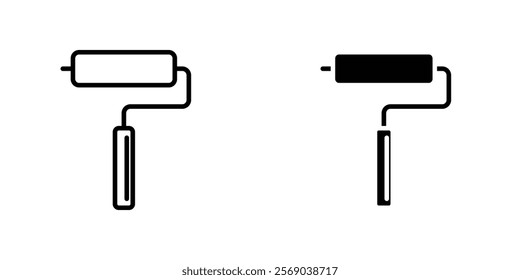 Paint roller icons vector graphic pack
