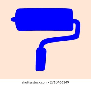 Paint roller illustration against a light background for wall painting projects