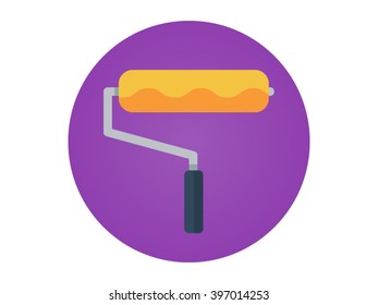 Paint Roller Illustration - Flat Icon