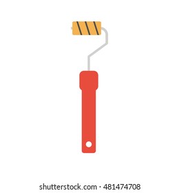 Paint roller illustration on the white background. Vector illustration