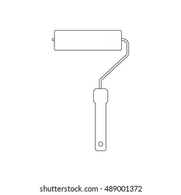 Paint roller illustration on the white background. Vector illustration