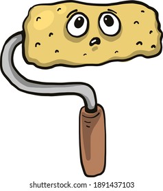 Paint roller , illustration, vector on white background