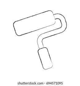paint roller isolated icon