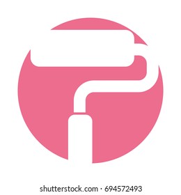 paint roller isolated icon