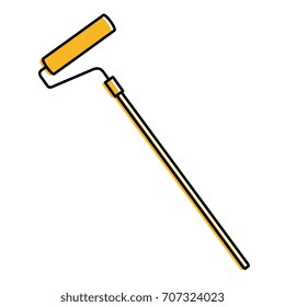 paint roller isolated icon