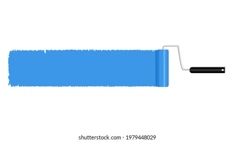 Paint Roller isolated on white background. paint roller with painted marking colored