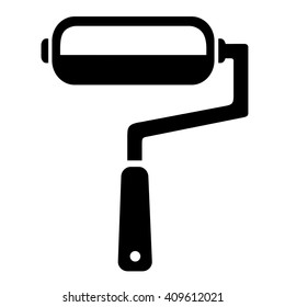 Paint roller isolated on white background