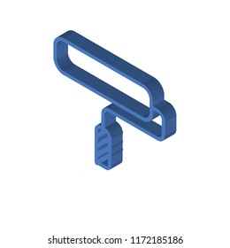 Paint roller isometric left top view 3D icon