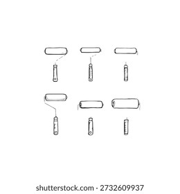 Paint roller line art creative home decor