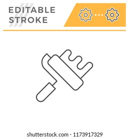Paint roller line icon