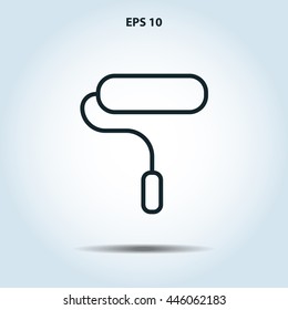 paint roller line icon