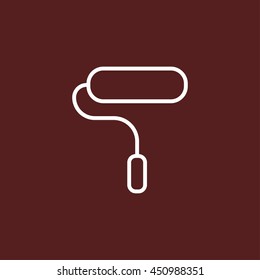 paint roller line icon