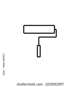Paint roller line icon. linear style sign for mobile concept and web design. Roller for painting outline vector icon. Symbol, logo illustration. Vector graphics