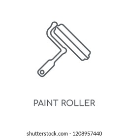 Paint roller linear icon. Paint roller concept stroke symbol design. Thin graphic elements vector illustration, outline pattern on a white background, eps 10.