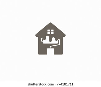 Paint Roller Logo Icon Design Template