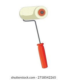 Pinte o cilindro com a alça laranja no plano de fundo branco
