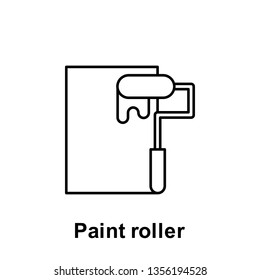 paint roller outline icon. Element of labor day illustration icon. Signs and symbols can be used for web, logo, mobile app, UI, UX