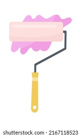 Herramienta de pintura de rodillos de pintura. Ilustración del vector