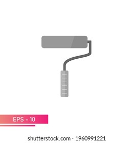 Paint roller for painting anything. Realistic design. On a white background. Tools for workers. Flat vector illustration.