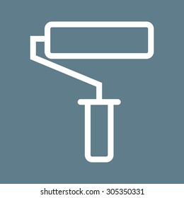 Paint, roller, painting icon vector image. Can also be used for construction, interiors and building. Suitable for use on web apps, mobile apps and print media.