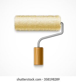 Paint roller. Realistic vector illustration