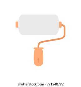 Paint roller renovation flat icon