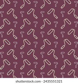 Paint roller repeating trendy pattern multicolor attractive vector illustration background