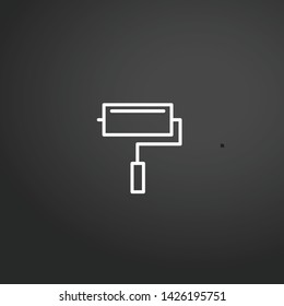 Paint Roller With Shine vector icon. Paint Roller With Shine concept stroke symbol design. Thin graphic elements vector illustration, outline pattern for your web site design, logo, UI. EPS 10.