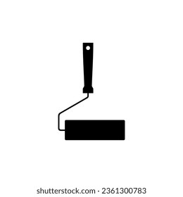 Paint Roller Silhouette, can use for Logo Gram, Pictogram, Apps, Art Illustration, Website or Graphic Design Element. Vector Illustration