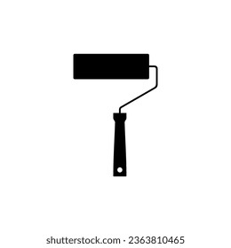 Paint Roller Silhouette, can use for Logo Gram, Pictogram, Apps, Art Illustration, Website or Graphic Design Element. Vector Illustration