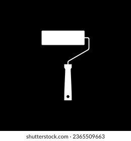 Silhouette Paint Roller, puede utilizarse para el Gram de Logotipos, Pictograma, Aplicaciones, Ilustración de Arte, Sitio Web o Elemento de Diseño Gráfico. Ilustración vectorial