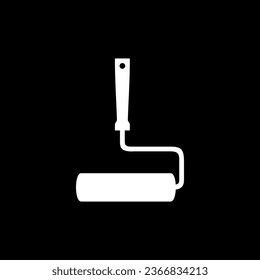 Paint Roller Silhouette, can use for Logo Gram, Pictogram, Apps, Art Illustration, Website or Graphic Design Element. Vector Illustration