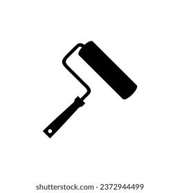 Paint Roller Silhouette, can use for Logo Gram, Pictogram, Apps, Art Illustration, Website or Graphic Design Element. Vector Illustration