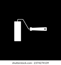 Silhouette Paint Roller, puede utilizarse para el Gram de Logotipos, Pictograma, Aplicaciones, Ilustración de Arte, Sitio Web o Elemento de Diseño Gráfico. Ilustración vectorial