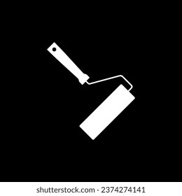 Paint Roller Silhouette, can use for Logo Gram, Pictogram, Apps, Art Illustration, Website or Graphic Design Element. Vector Illustration