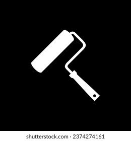 Paint Roller Silhouette, can use for Logo Gram, Pictogram, Apps, Art Illustration, Website or Graphic Design Element. Vector Illustration