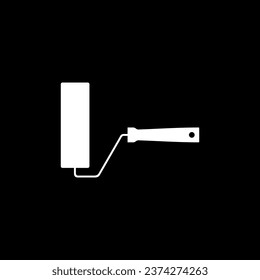Paint Roller Silhouette, can use for Logo Gram, Pictogram, Apps, Art Illustration, Website or Graphic Design Element. Vector Illustration